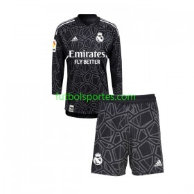 Camiseta Real Madrid Portero Niño Segunda Equipación 2022/2023 Manga Larga